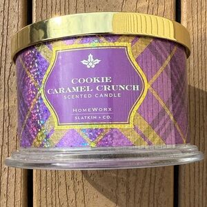 🆕COOKIE CARAMEL CRUNCH HOMEWORX BY HARRY SLATKIN 4 WICK 18oz CANDLE NWTS!